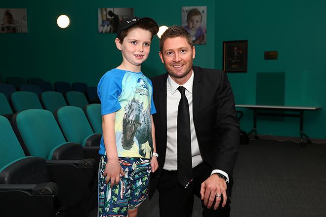 Clarke photographed with Luke at Sydney Children's Hospita will join Perpetual Loyal for the 2015 RSHYR © Steve Christo